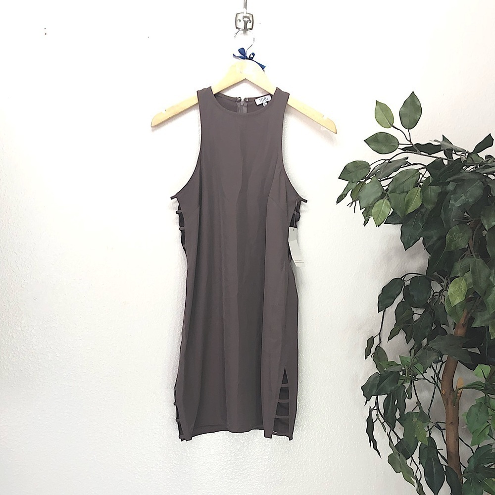 NWT Tobi Brown Cutout Dress